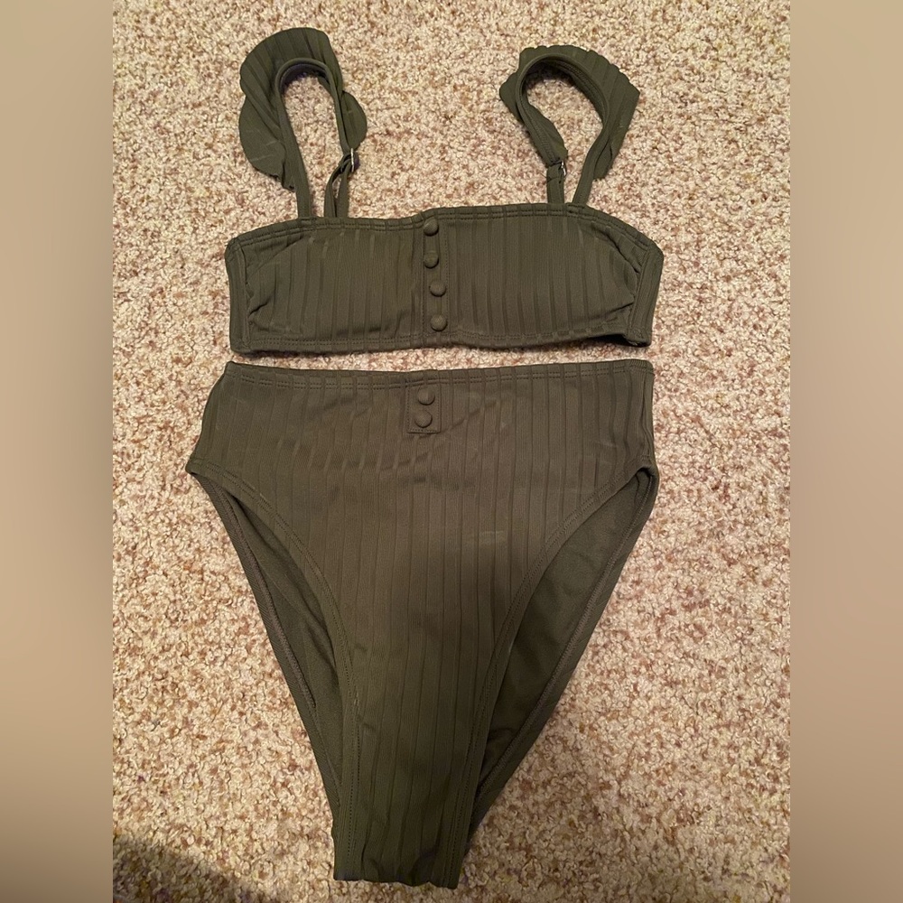 Women’s 2 Piece Brand “Xhilaration” Dark Green Bikini | Size XS